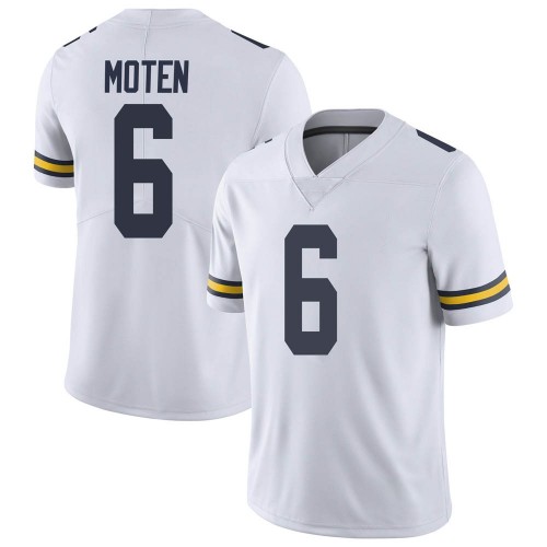 R.J. Moten Michigan Wolverines Youth NCAA #6 White Limited Brand Jordan College Stitched Football Jersey GCB5454BU